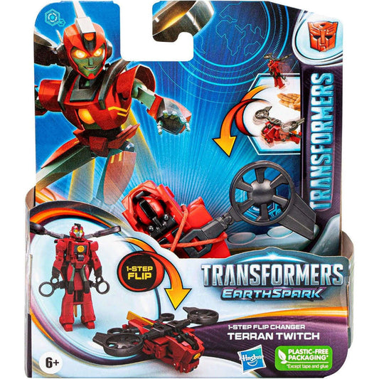 Toys N Tuck:Transformers EarthSpark 1-Step Flip Changer Terran Twitch,Transformers