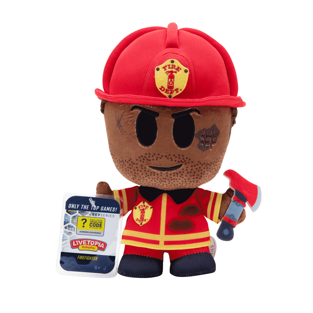 Toys N Tuck:DevSeries 8 Inch Plush - Livetopia Firefighter,DevSeries