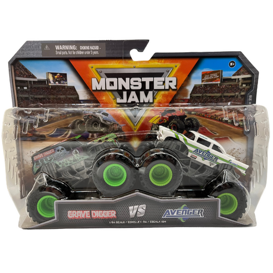 Toys N Tuck:Monster Jam 1:64 Series 25 Grave Digger Vs Avenger,Monster Jam