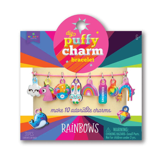 Toys N Tuck:DIY Puffy Charm Bracelet - Rainbows,Craft Tastic