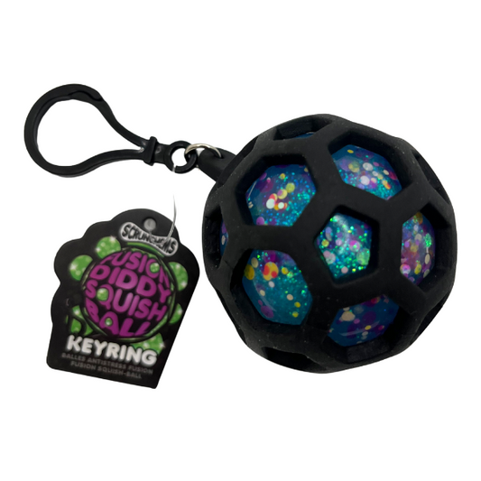Toys N Tuck:Fusion Diddy Squish Ball Keyring - Blue,Tobar