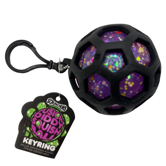 Toys N Tuck:Fusion Diddy Squish Ball Keyring - Pink,Tobar