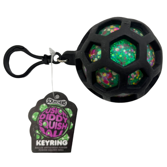Toys N Tuck:Fusion Diddy Squish Ball Keyring - Green,Tobar
