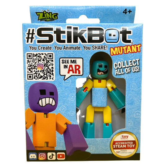 Toys N Tuck:Zing #Stikbot Single Pack - Mutant,Stikbot