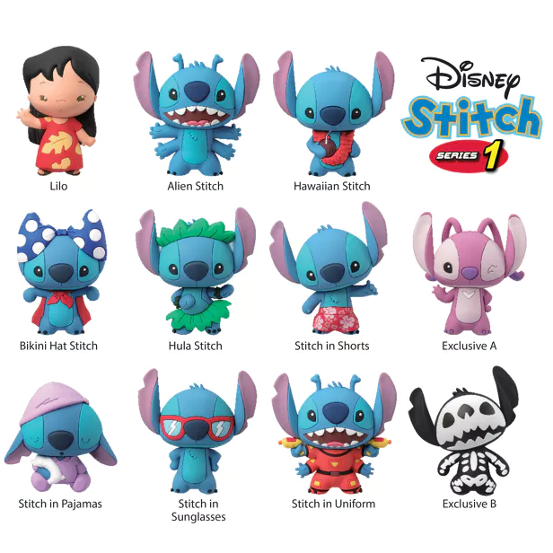 Toys N Tuck:Disney's Stitch 3D Foam Bag Clip Series 1,Disney