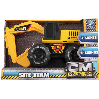Toys N Tuck:Construction Machines Site Team - Digger,HTI