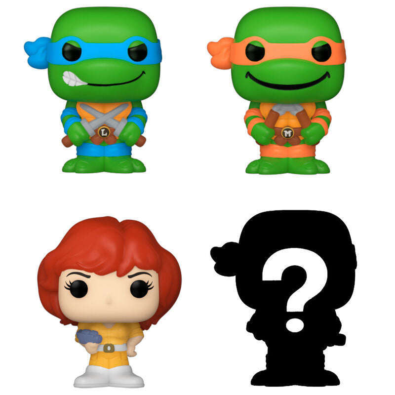 Bitty Pop! TMNT 4 Pack - Leonardo,Michelangelo,April O'Neil and Myster ...