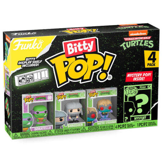 Toys N Tuck:Bitty Pop! TMNT 4 Pack - Donatello,Shredder,Baxter Stockman and Mystery Bitty,Teenage Mutant Ninja Turtles