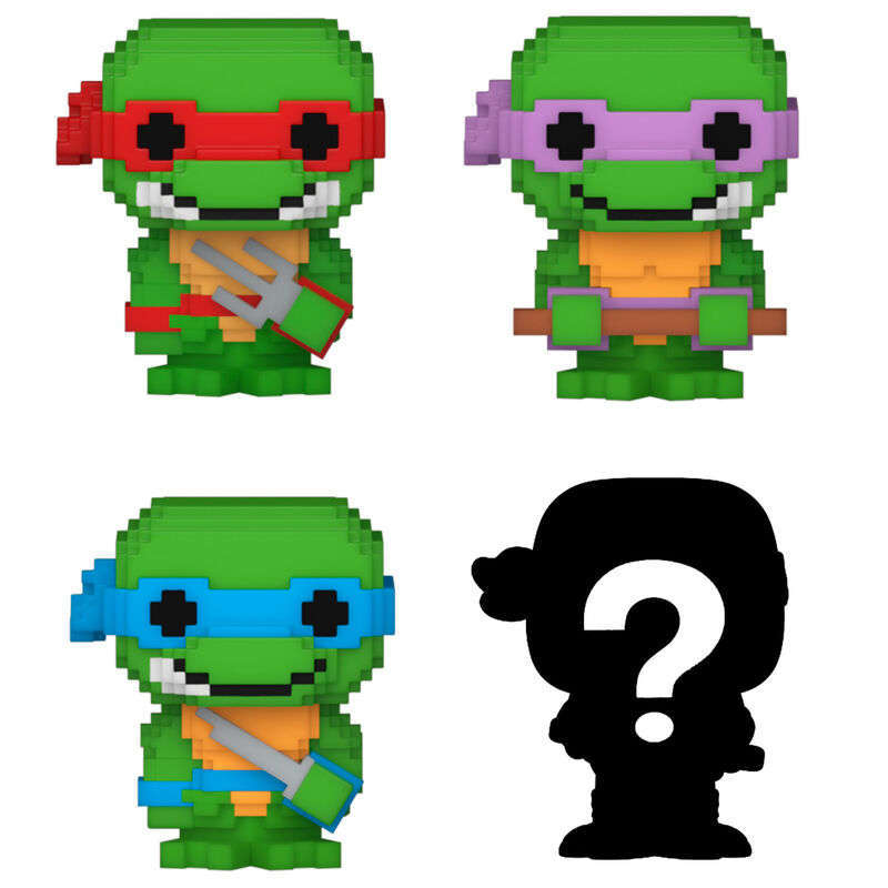 Toys N Tuck:Bitty Pop! TMNT 4 Pack - Raphael,Donatello,Leonardo and Mystery Bitty,Teenage Mutant Ninja Turtles