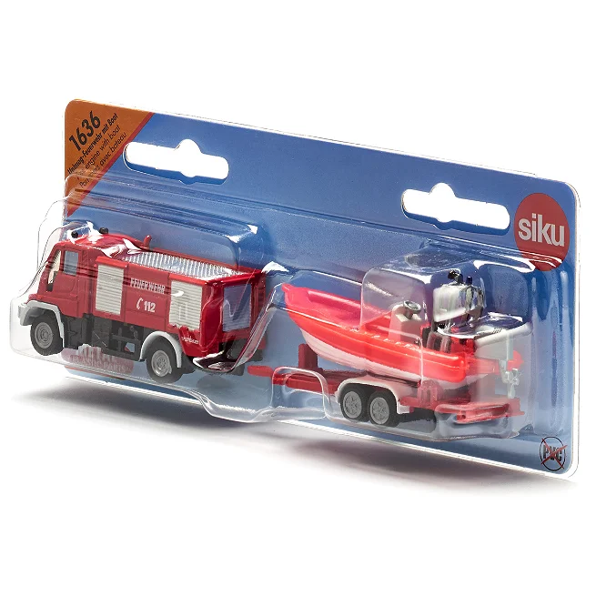 Toys N Tuck:Siku 1636 Fire Engine With Boat,siku