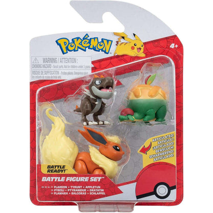 Toys N Tuck:Pokemon Battle Figure Set - Flareon Tyrunt Appletun,Pokemon