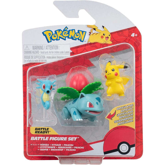 Toys N Tuck:Pokemon Battle Figure Set - Horsea Ivysaur Pikachu,Pokemon