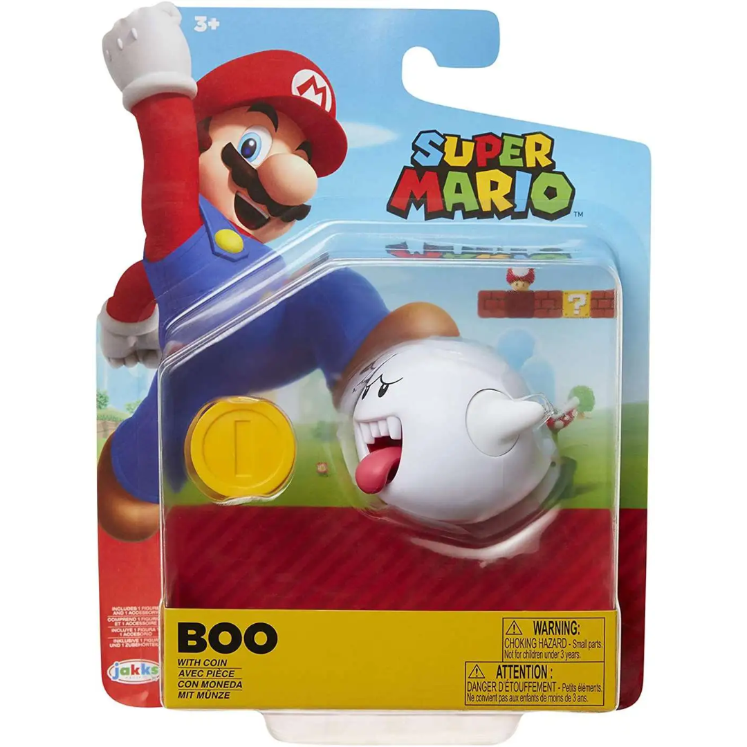Toys N Tuck:Super Mario 4 Inch Figures - Boo With Coin,Super Mario