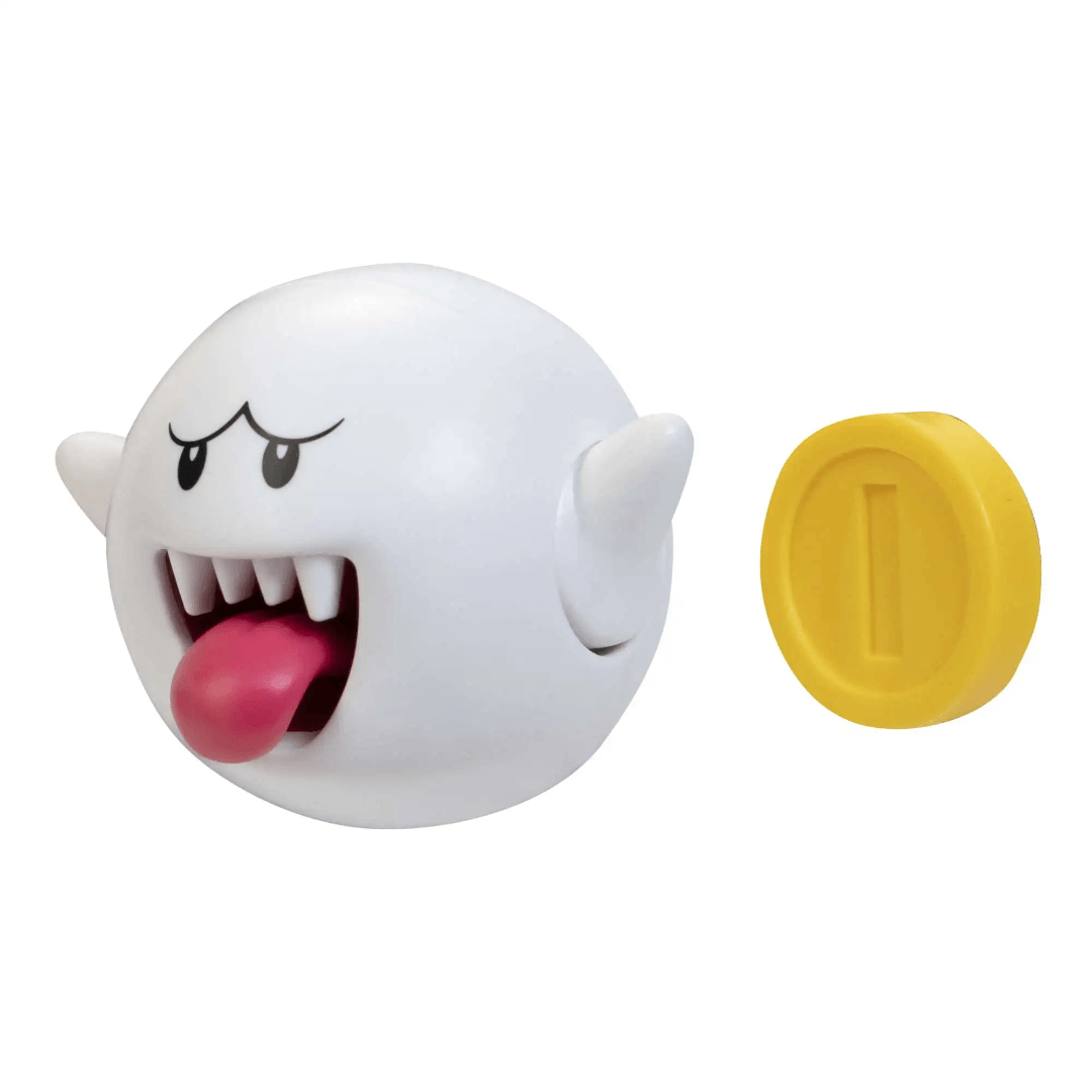 Toys N Tuck:Super Mario 4 Inch Figures - Boo With Coin,Super Mario