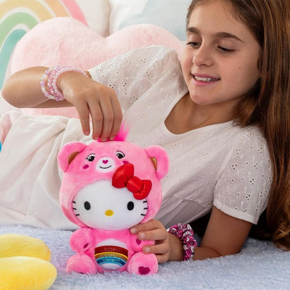 Care Bears Hello Kitty and Friends 22cm Hello Kitty as Cheer Bear