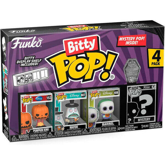 Toys N Tuck:Bitty Pop! TNBC 4 Pack - Pumpkin King,Mayor,Barrel and Mystery Bitty,Disney