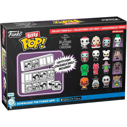 Toys N Tuck:Bitty Pop! TNBC 4 Pack - Santa Jack Skellington,Sandy Claws,Sally Sewing and Mystery Bitty,Disney