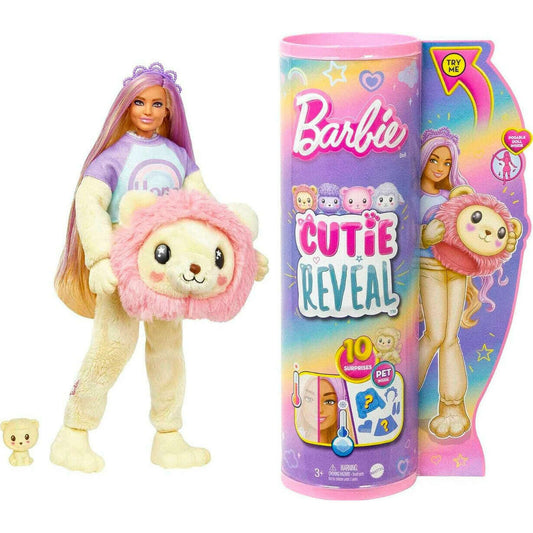 Toys N Tuck:Barbie Cutie Reveal Cozy Cute Tee Series - Lion,Barbie