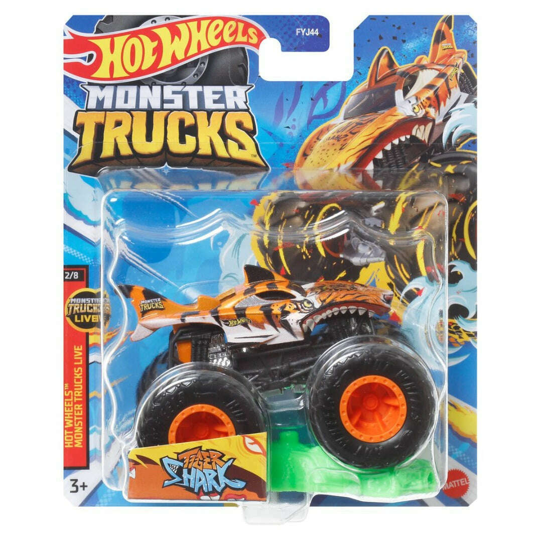 Toys N Tuck:Hot Wheels Monster Trucks - Tiger Shark,Hot Wheels