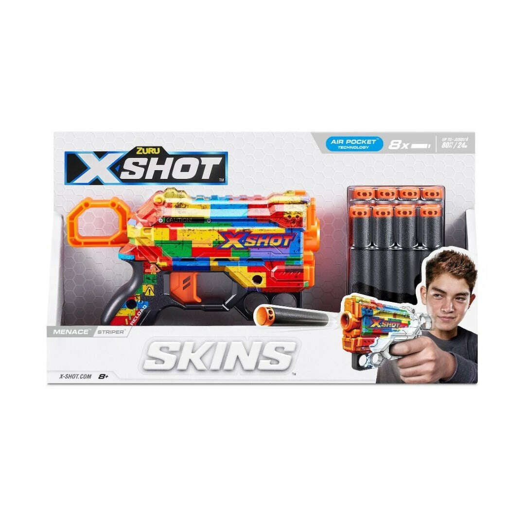 Toys N Tuck:X Shot Skins Menace - Striper,X Shot