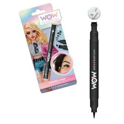 Toys N Tuck:Wow Generation Eyeliner & Face Stamper - Black Lightning,Wow Generation