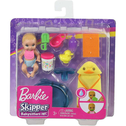 Toys N Tuck:Barbie Skipper Babysitters INC Feeding & Bath Time Playset,Barbie