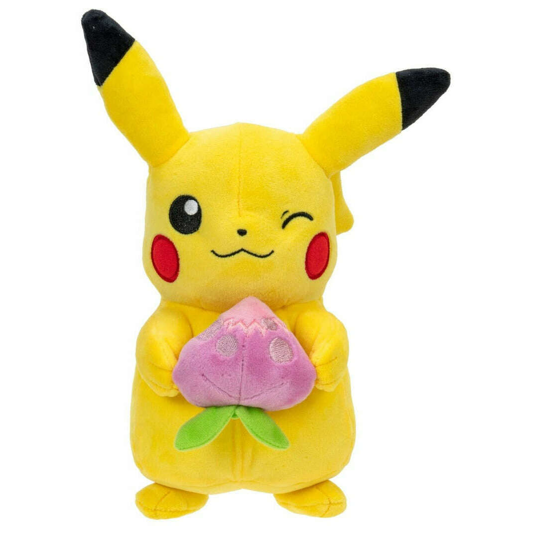 Pokemon 8 Inch Plush - Pikachu With Pecha Berry – Toys N Tuck