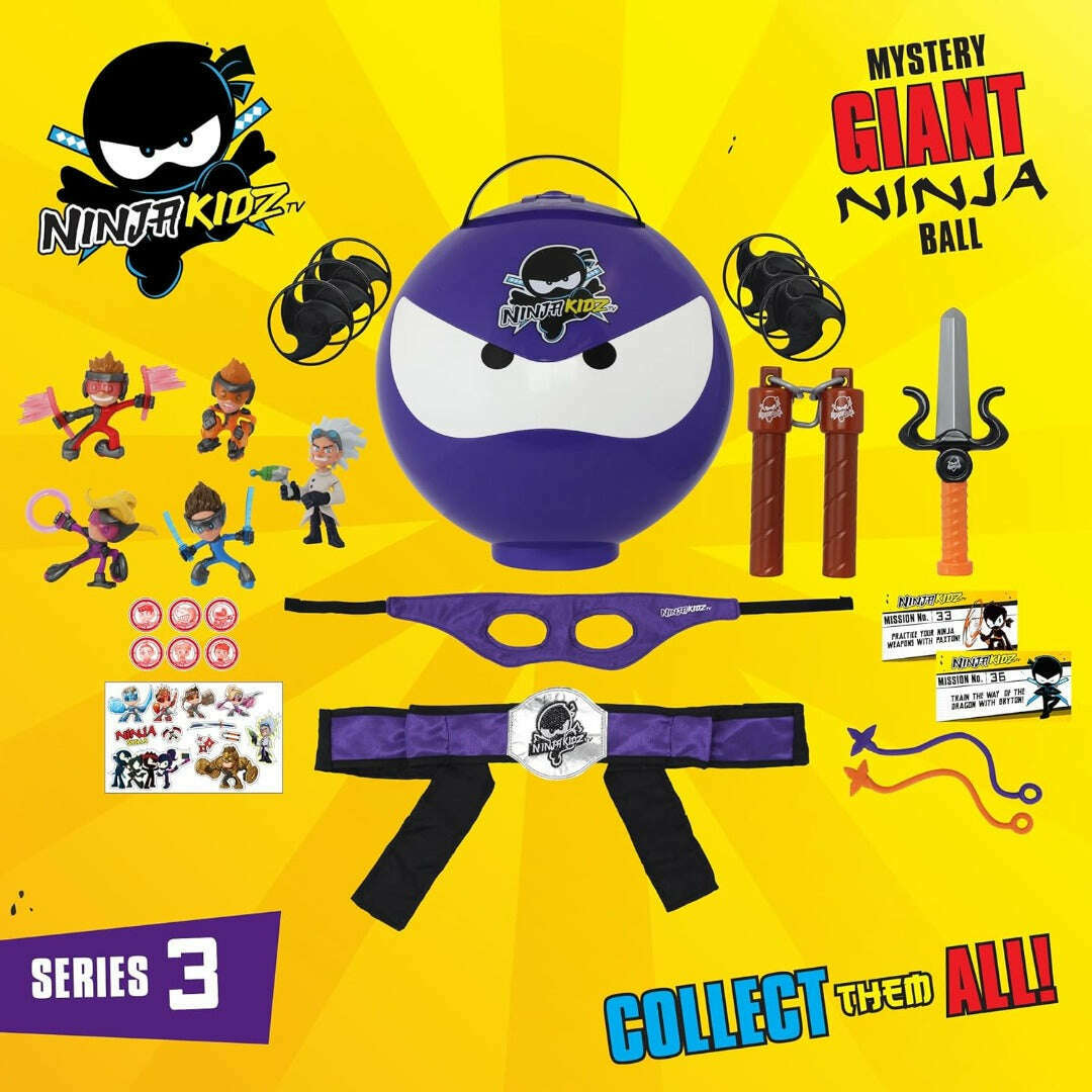 Toys N Tuck:Ninja Kidz Mystery Giant Ninja Ball Series 3,Ninja Kidz