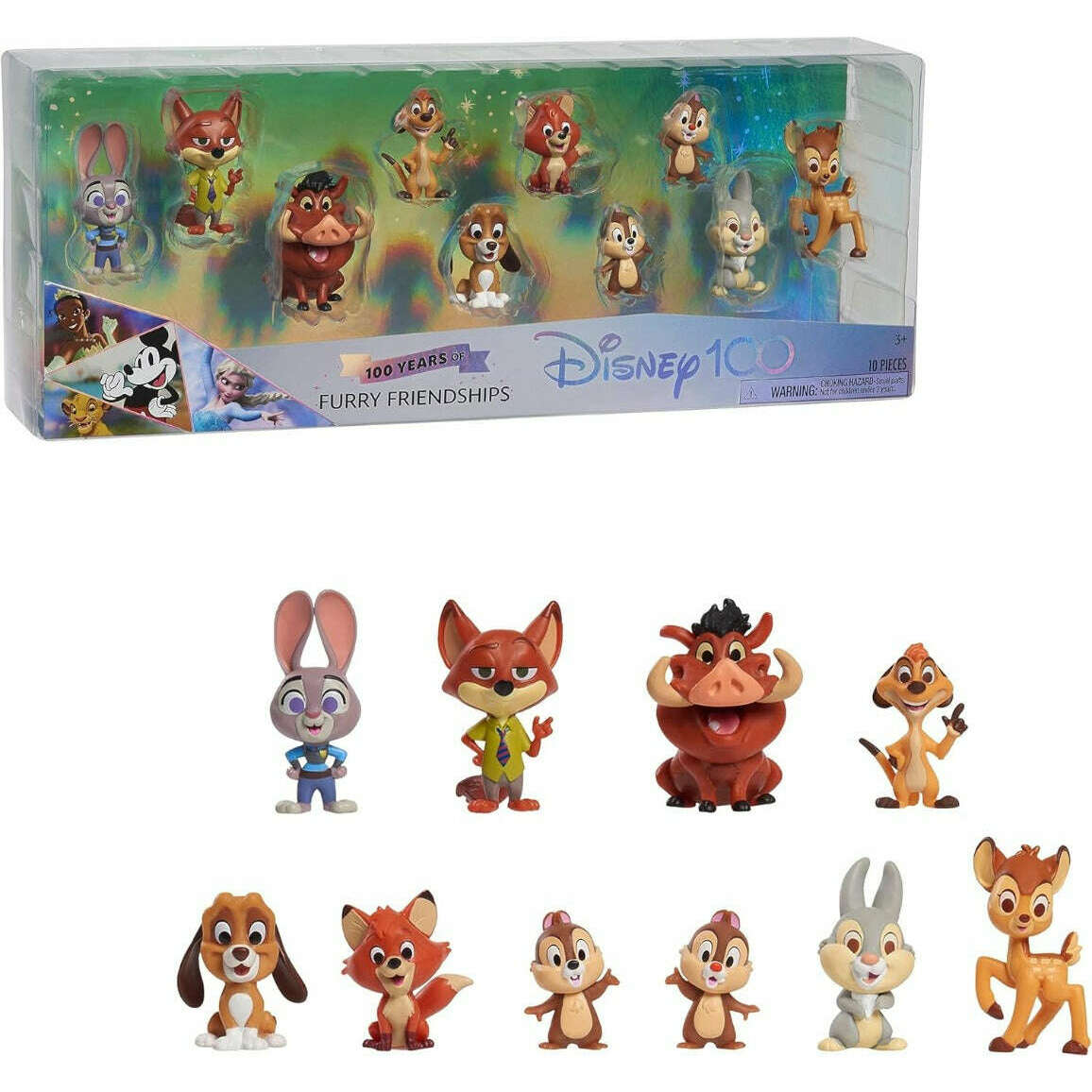 Toys N Tuck:Disney 100 Furry Friendships 10 Piece Figure Pack,Disney