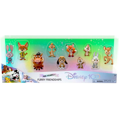 Toys N Tuck:Disney 100 Furry Friendships 10 Piece Figure Pack,Disney