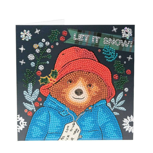 Toys N Tuck:Crystal Art Paddington Card Kit - Let It Snow,Crystal Art