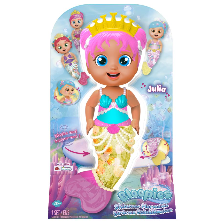 Toys N Tuck:Bloopies Shimmer Mermaids Julia,Bloopies