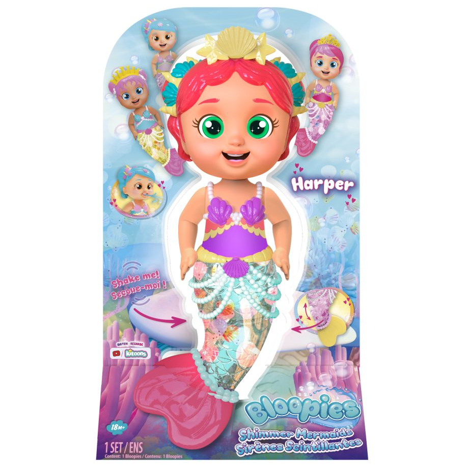 Toys N Tuck:Bloopies Shimmer Mermaids Harper,Bloopies
