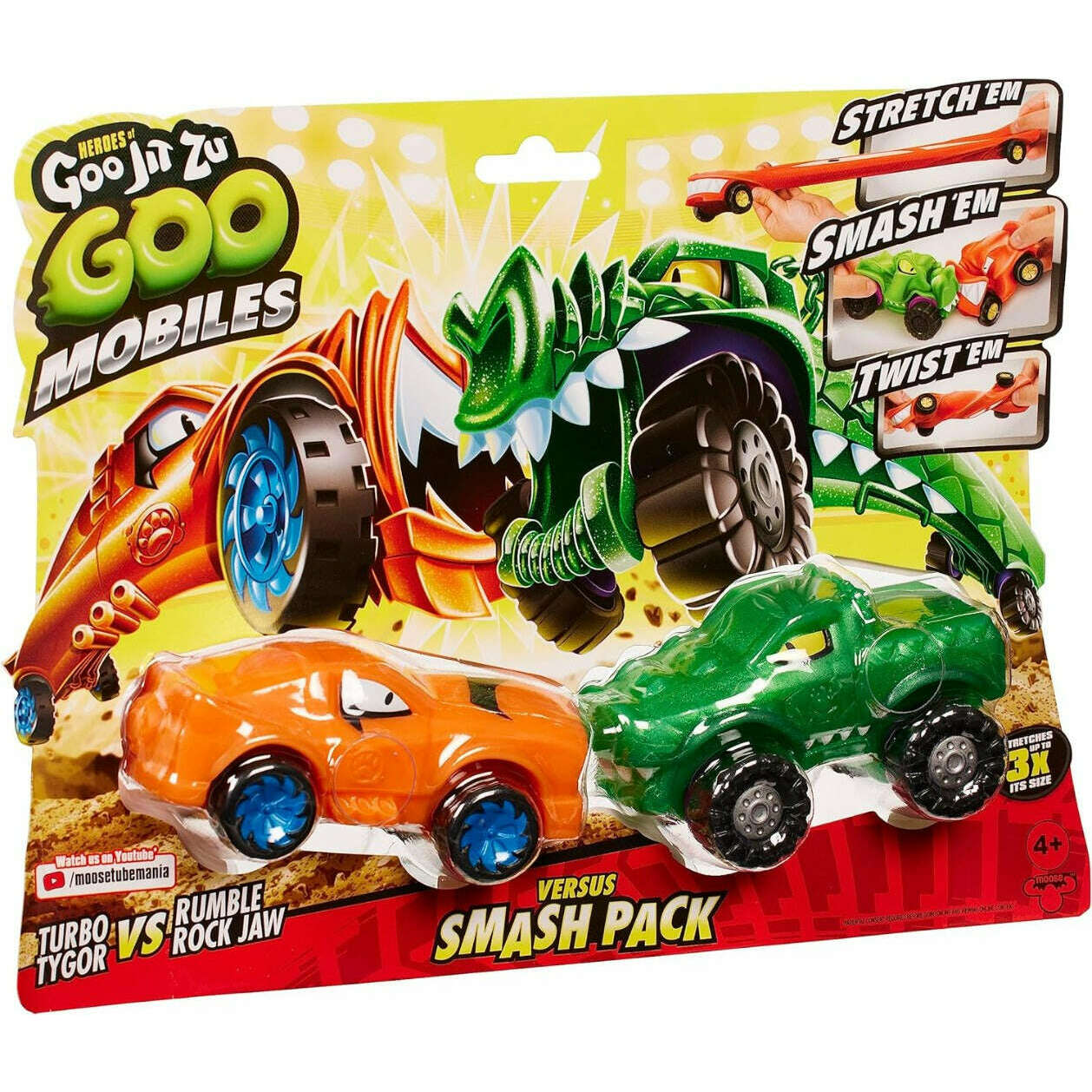 Toys N Tuck:Heroes of Goo Jit Zu - Goo Mobiles - Turbo Tygor  Vs Rumble Rock Jaw,Goo Jit Zu