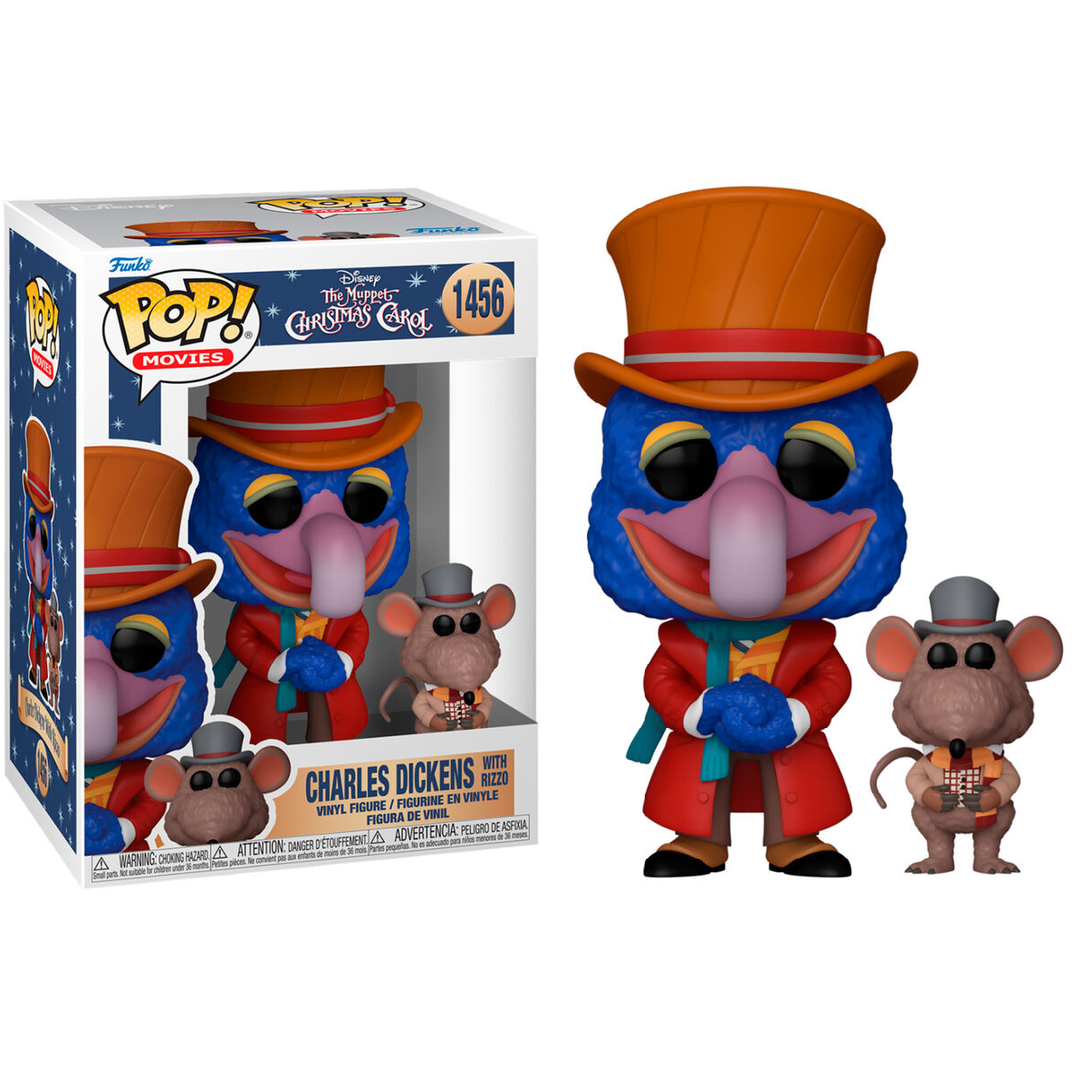 Toys N Tuck:Pop! Vinyl - The Muppet Christmas Carol - Charles Dickens With Rizzo 1456,Disney