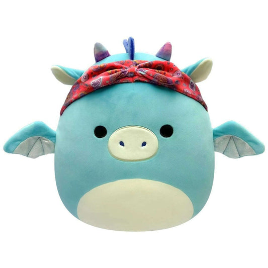 Toys N Tuck:Squishmallows 7.5 Inch Plush - Tatiana the Teal Dragon with Bandana,Squishmallows