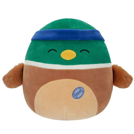 Toys N Tuck:Squishmallows 7.5 Inch Plush - Avery The Mallard Duck with Sweatband and Rugby Ball,Squishmallows