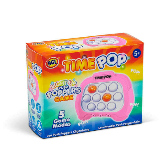 Toys N Tuck:Time Pop Light Up Push Poppers Game - Pink,HGL