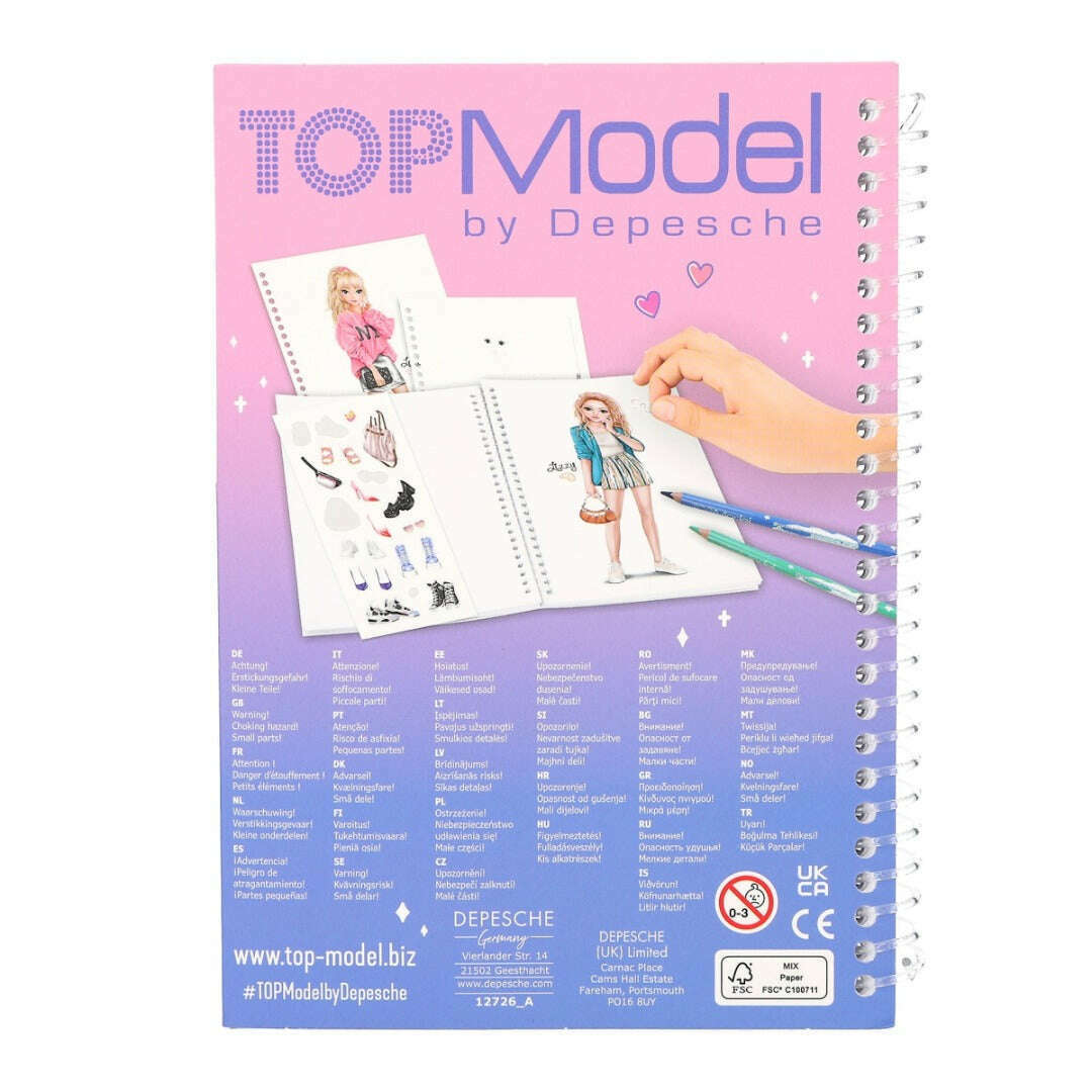 Toys N Tuck:Depesche Top Model Pocket Colouring Book Talita,Top Model