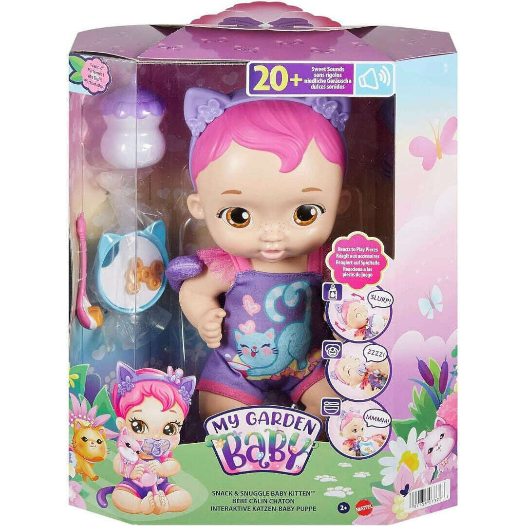 Toys N Tuck:My Garden Baby Snack & Snuggle Baby Kitten Purple,My Garden Baby