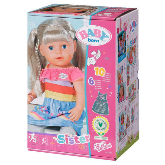 Toys N Tuck:Baby Born Blonde Sister Doll 43cm,Zapf Creation