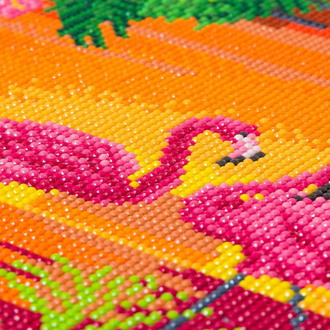 Toys N Tuck:Crystal Art Framed Canvas Kit - Fancy Flamingos,Crystal Art
