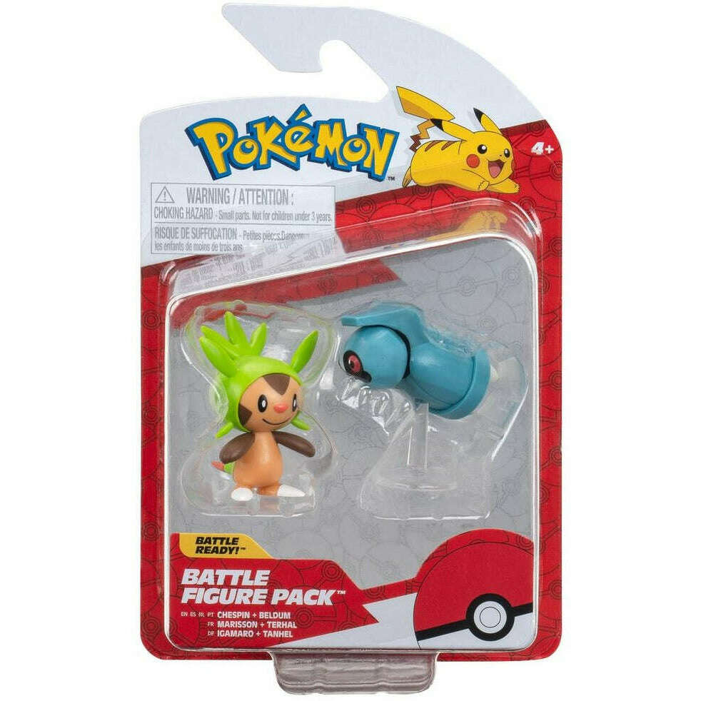 Toys N Tuck:Pokemon Battle Figure Pack - Chespin Beldum,Pokemon