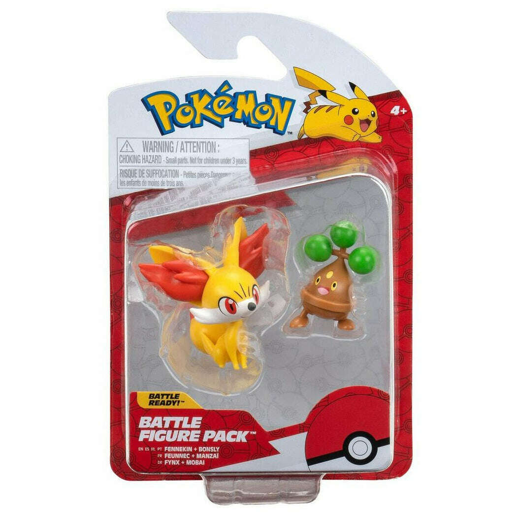 Toys N Tuck:Pokemon Battle Figure Pack - Fennekin Bonsly,Pokemon