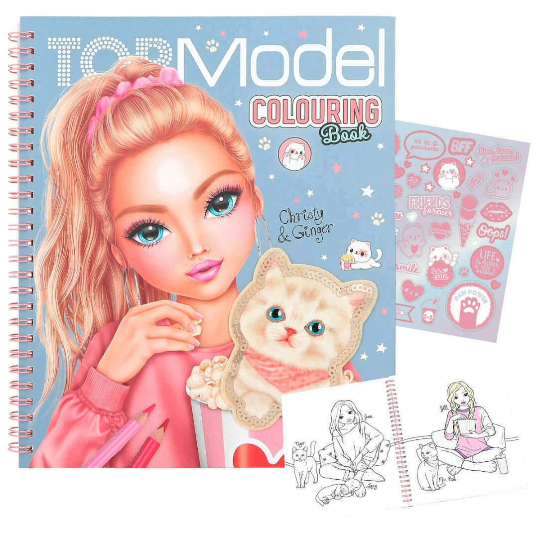 Toys N Tuck:Depesche Top Model Colouring Book Christy & Ginger,Top Model