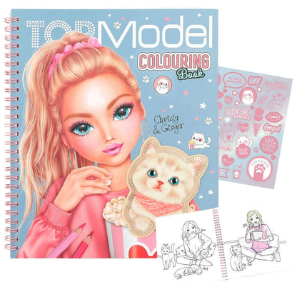 Toys N Tuck:Depesche Top Model Colouring Book Christy & Ginger,Top Model