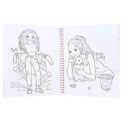 Toys N Tuck:Depesche Top Model Colouring Book Christy & Ginger,Top Model