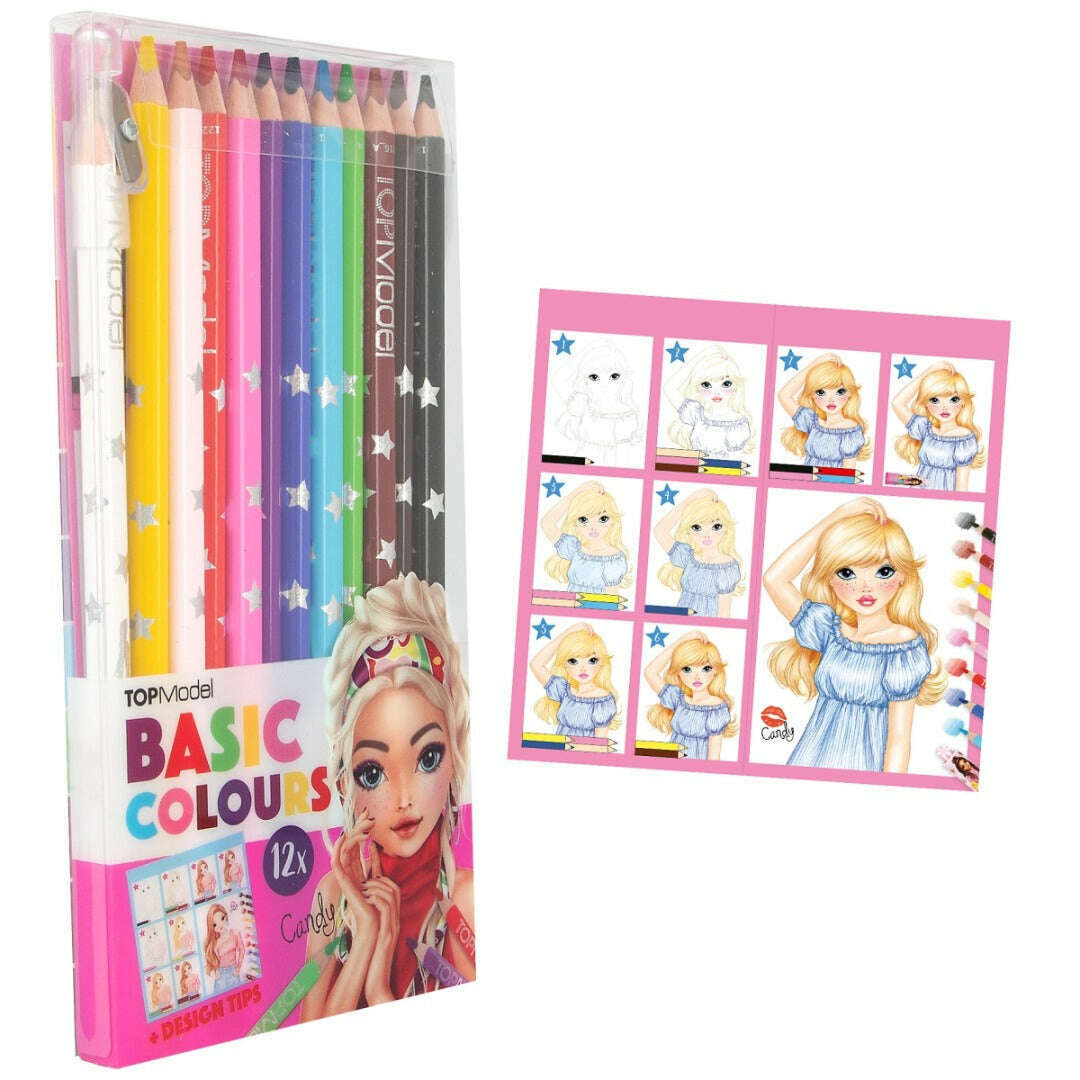 Toys N Tuck:Depesche Top Model 12 Coloured Pencil Set,Top Model