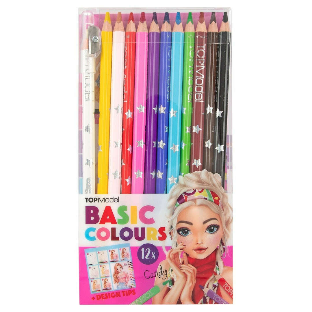 Toys N Tuck:Depesche Top Model 12 Coloured Pencil Set,Top Model