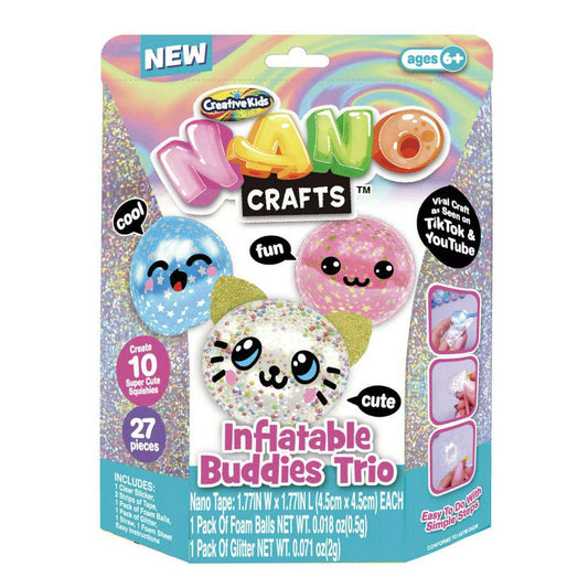 Toys N Tuck:Creative Kids Nano Crafts Inflatable Buddies Trio,Nano Crafts